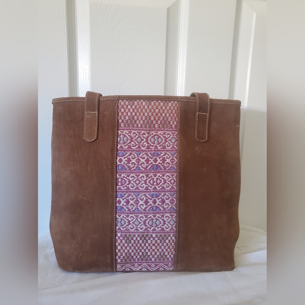 Leather Woven Patchwork Tote